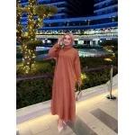 Kahverengi Işıltılı Elbise