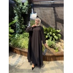 Siyah Pilise Elbise Abaya
