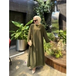 Haki Pilise Elbise Abaya