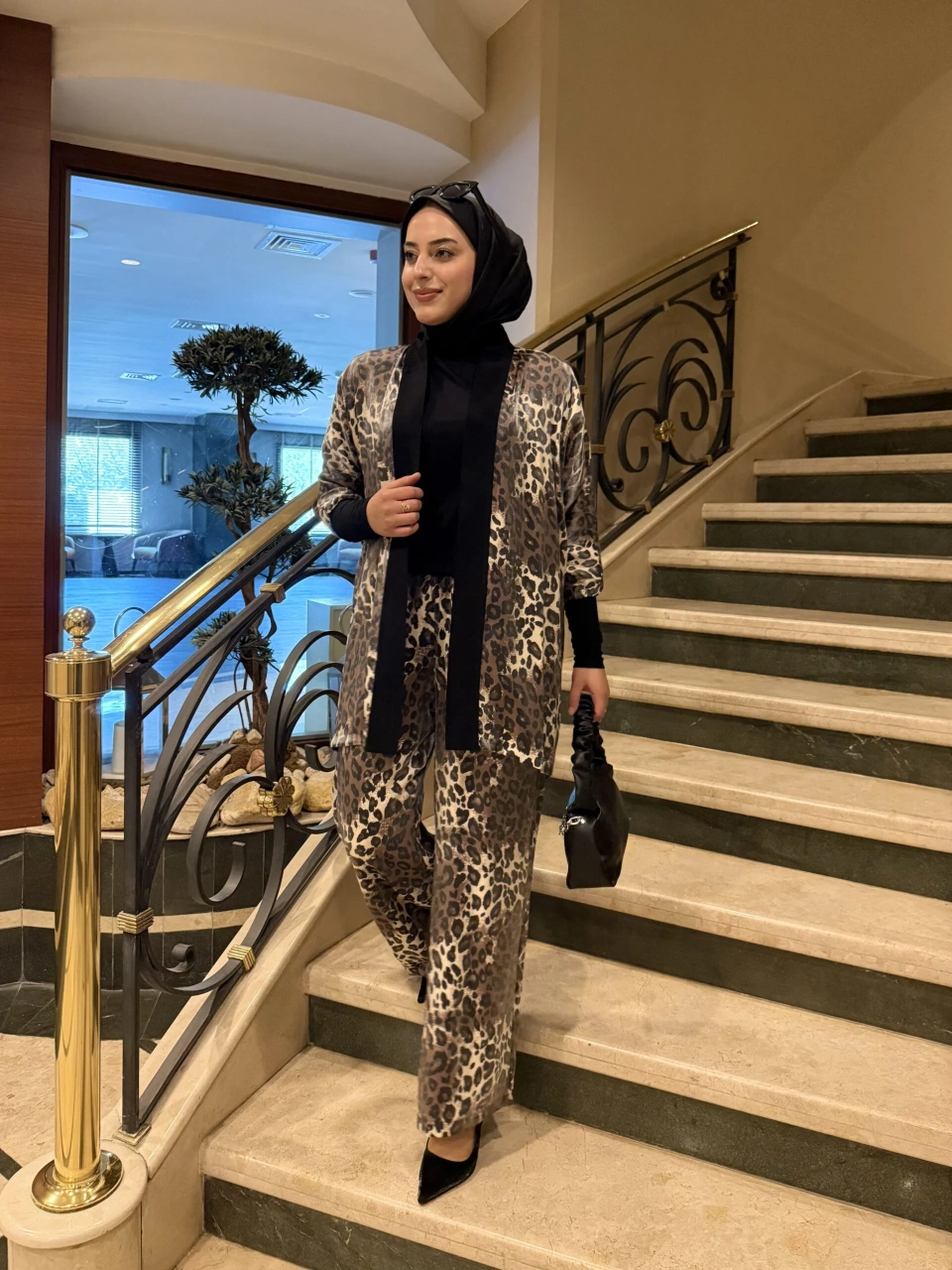 Leoparlı Kimono Takım - Görsel 3