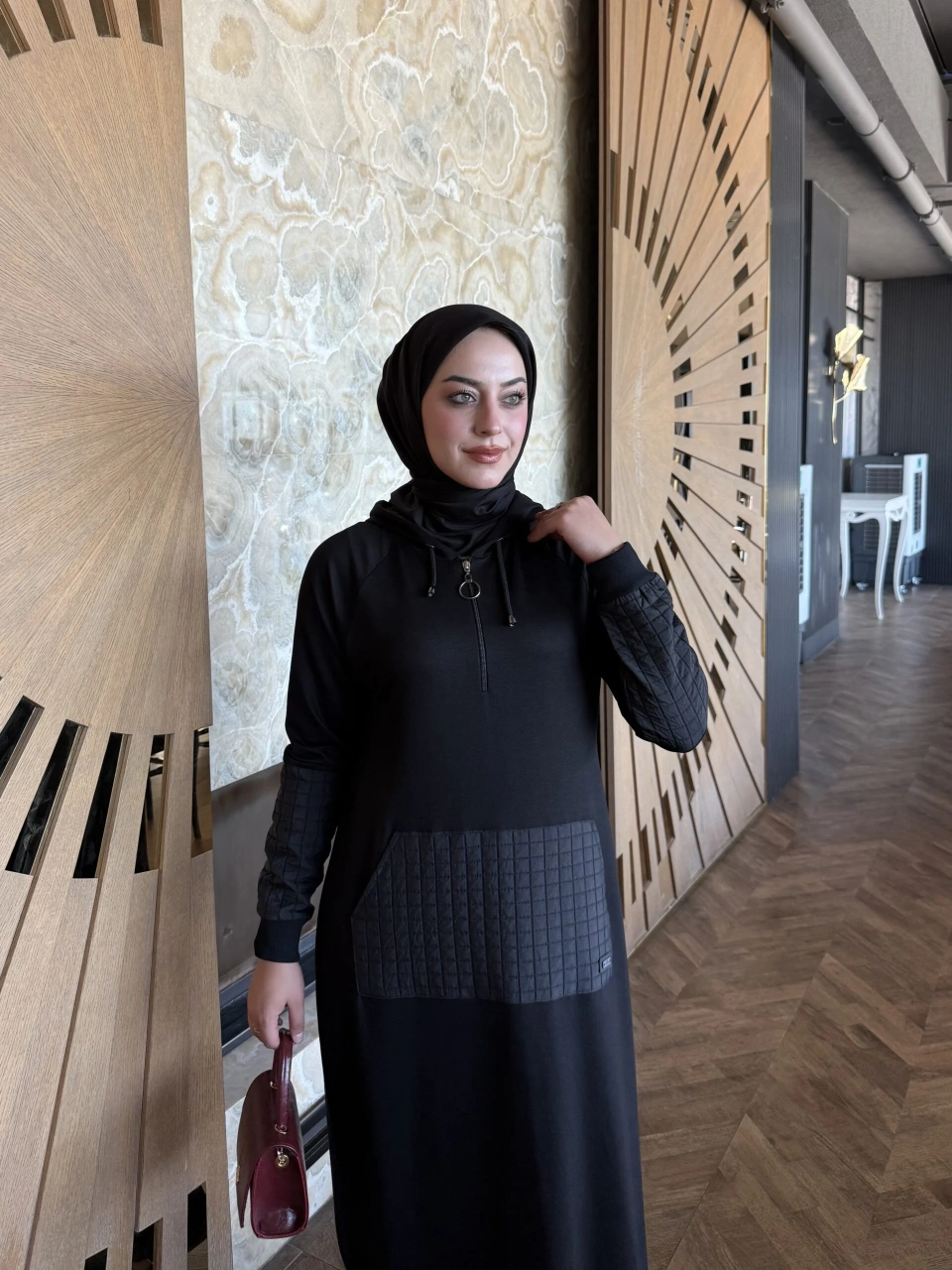 Siyah Şeyma Elbise - Görsel 2