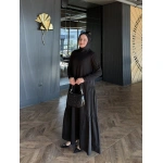 Siyah Paraşüt Detay Elbise
