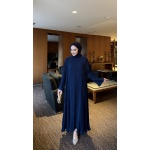 Lacivert Pilise Elbise Abaya - Görsel 4