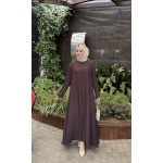 Acı Kahve Pilise Elbise Abaya
