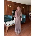 Kahverengi Premium Tunik Etek Takım - Görsel 3
